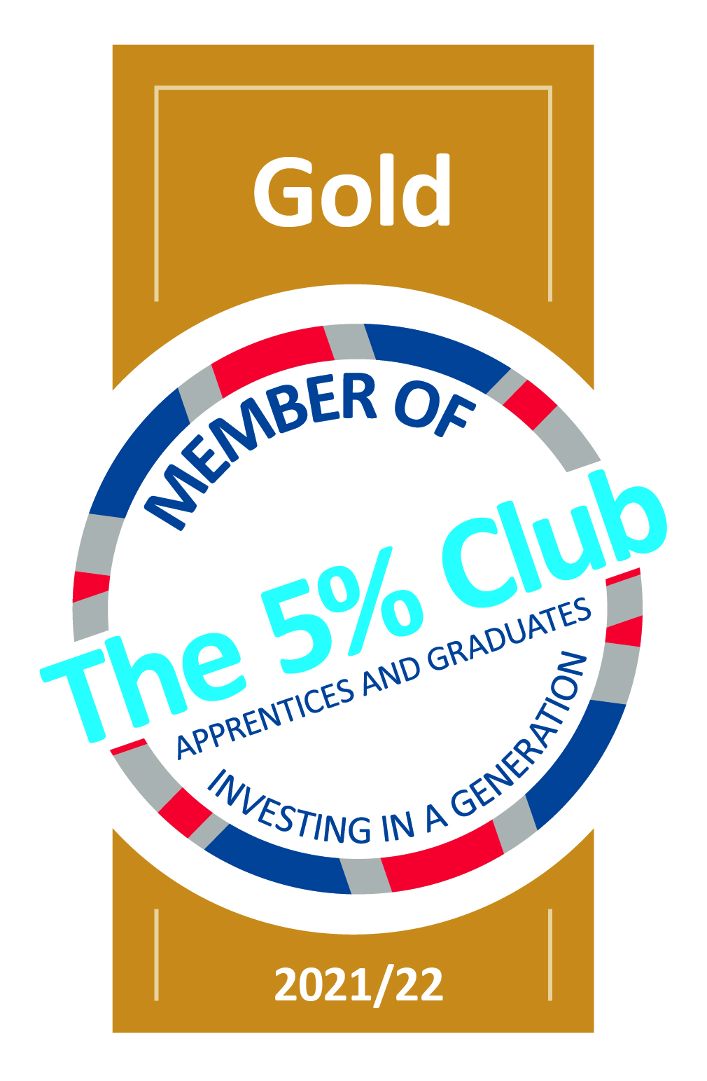 The 5% Club Gold logo