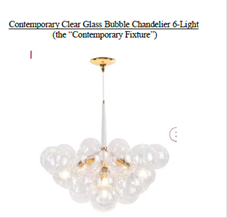 Alleged infringing copy - the "Contemporary Fixture"
