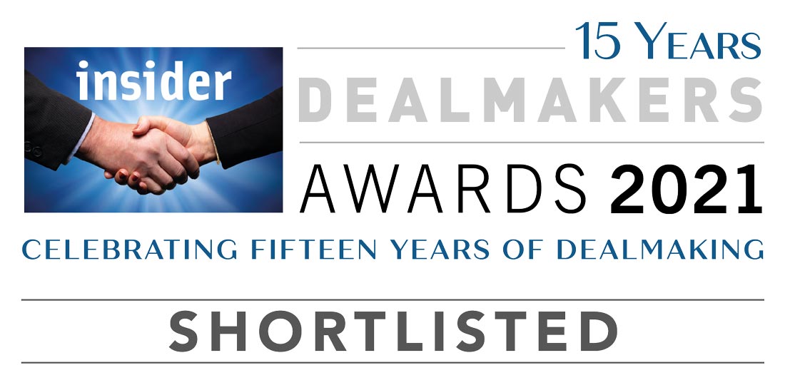 Shortlisted for the Insider North East Dealmakers Awards