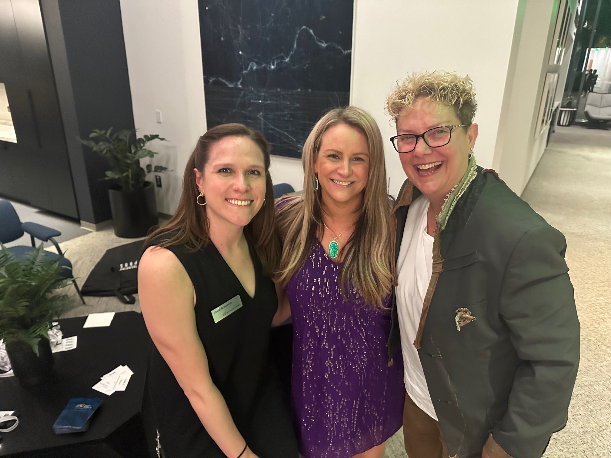 Attorney Lisa Moyles, Events Manager Abbie Roberson and Business Development Strategist Lisa Moyles
