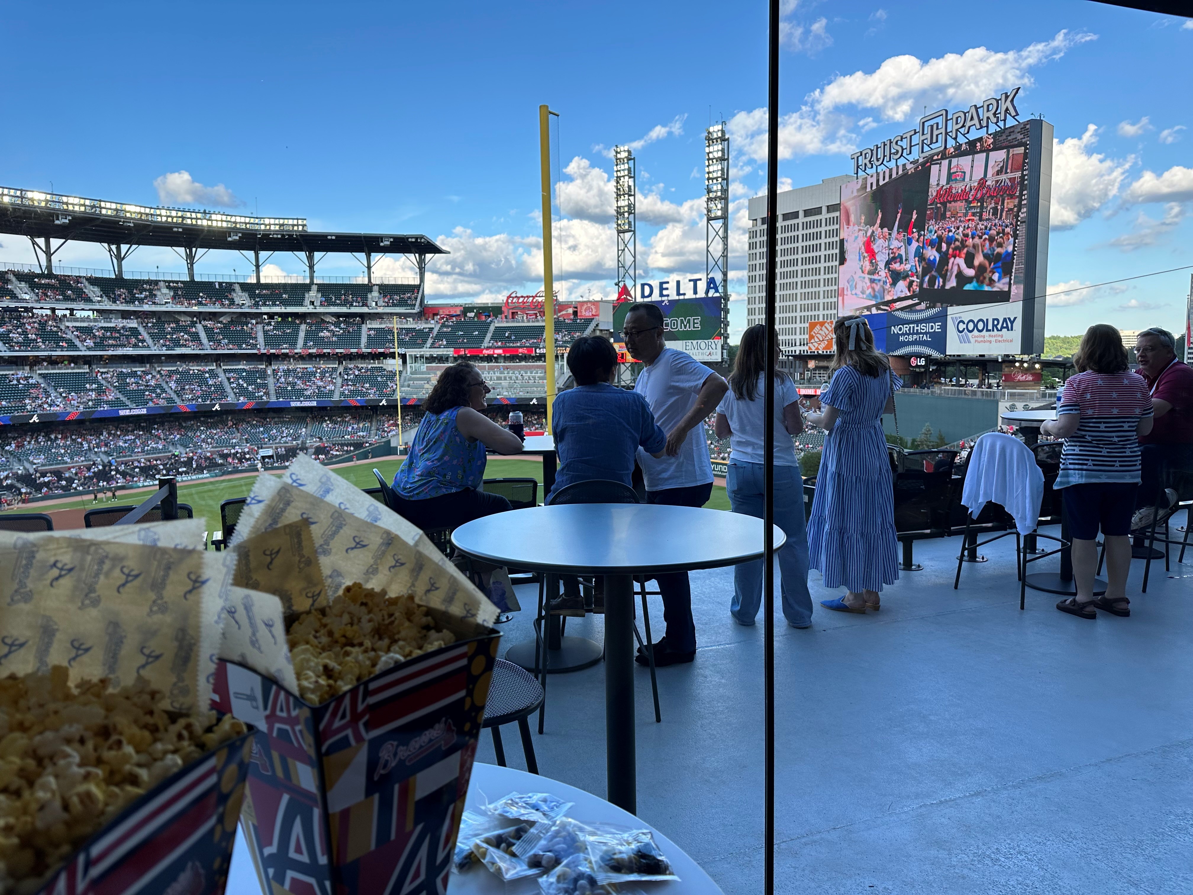 A view of Truist Park overlooking the crowd during the game.