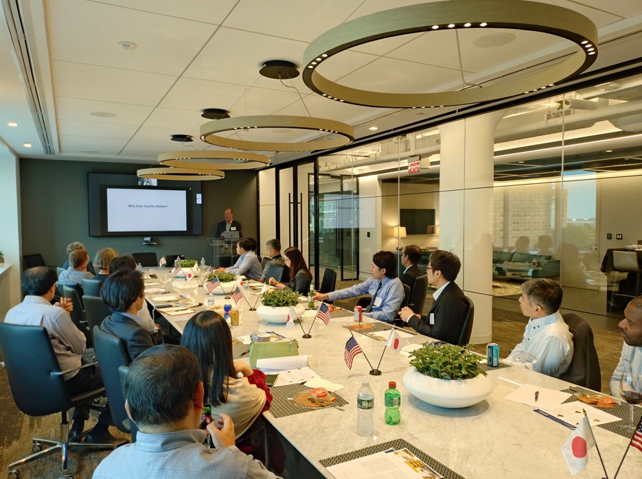 Michael Meurer speaks at the meeting.