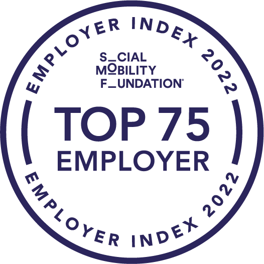 Top 75 employer by The Social Mobility Employer Index 