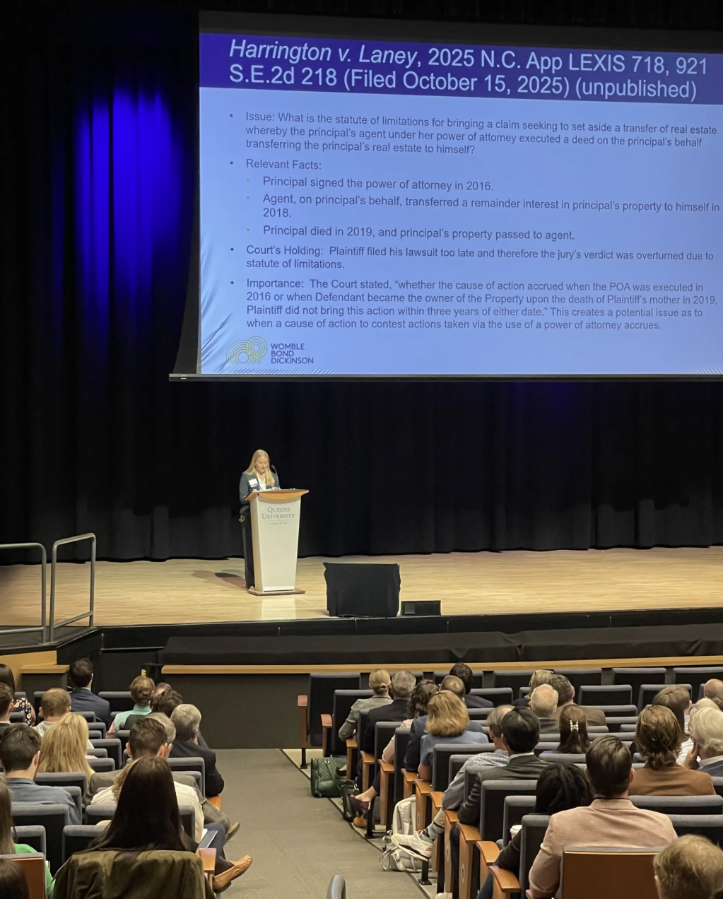 Sydney Smith speaks at the Estate Planning and Wealth Management Forum
