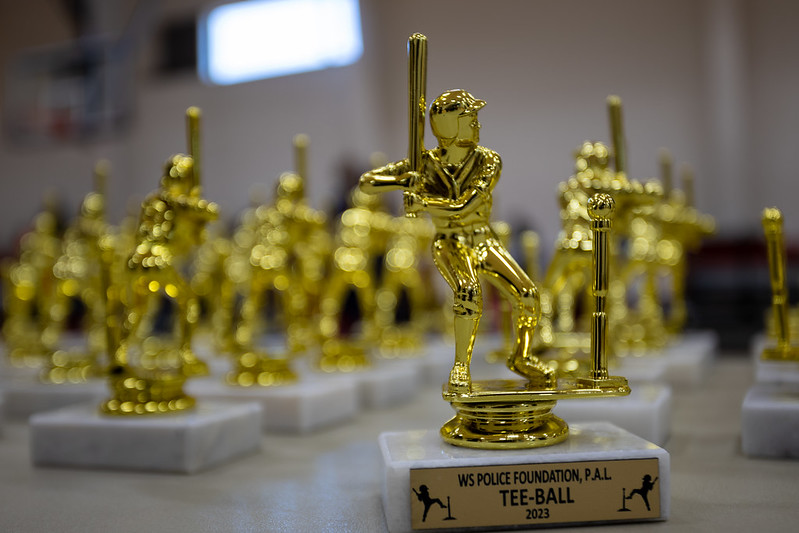 T-ball trophies for league participants