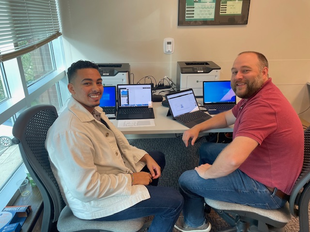 Jimmy Torres and Brandon Carter provide invaluable IT support during the program.