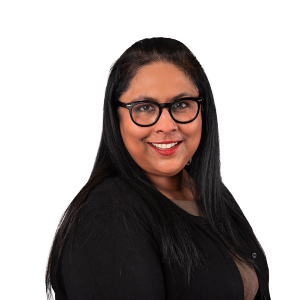 lady in glasses with black hair