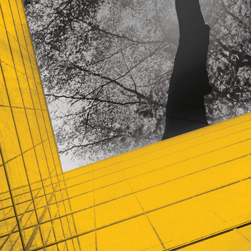 Tree with yellow blocks