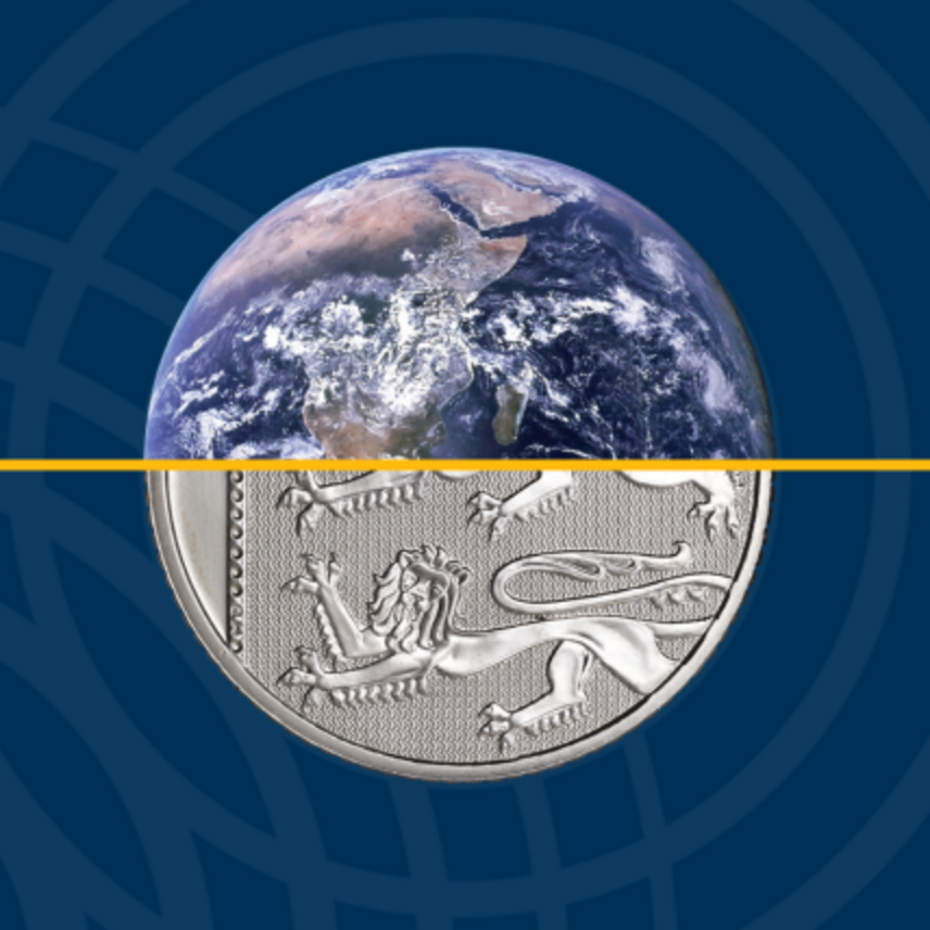 Earth and coin