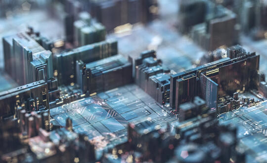 Futuristic circuit board - iStock-973542580 RET