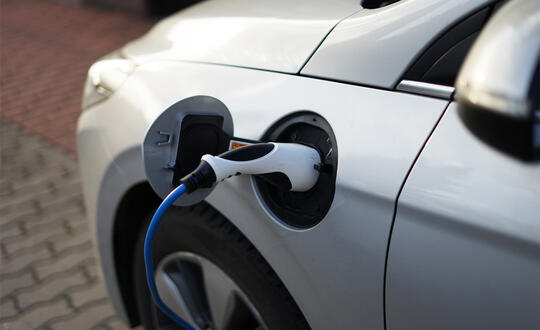 An electric vehicle charging.