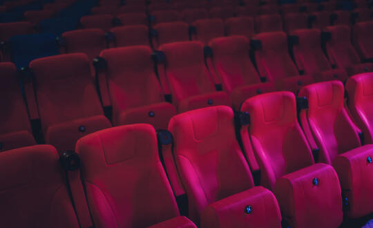 Empty cinema seats.