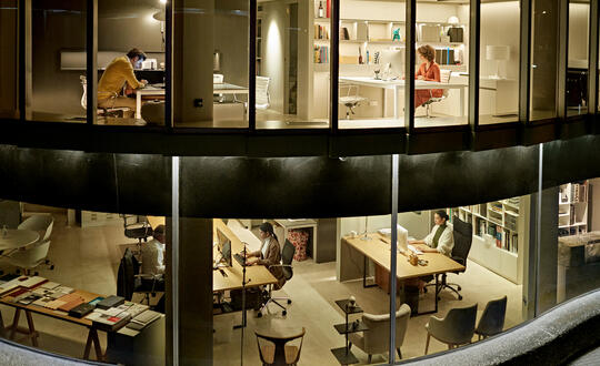 Corporate office building windows