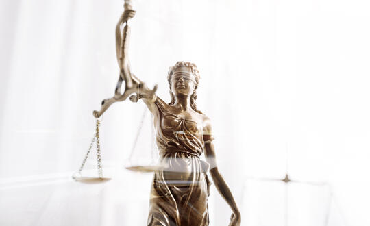 Gold Lady Justice ornament