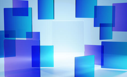 Blue and purple squares