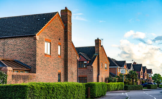 Row of houses in UK
