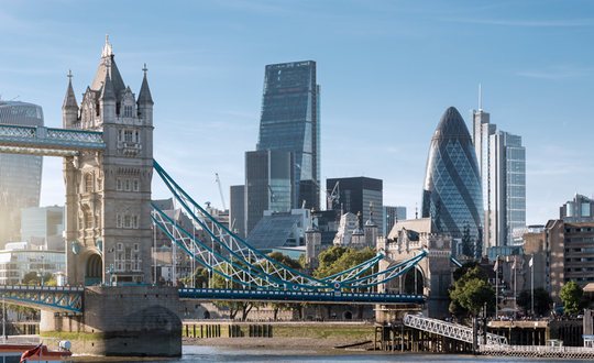 London financial district.