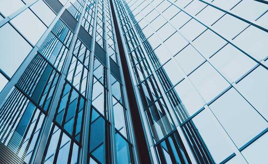 Exterior of office buildings. 