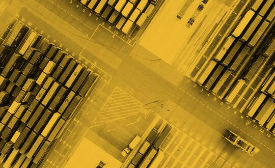 Bird's eye view of dockyard