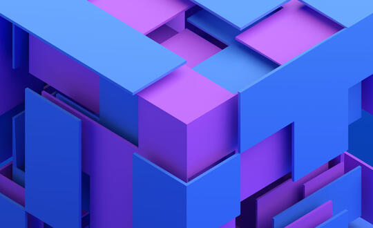 Purple toned cube