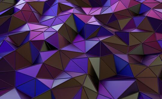 Triangular joined purple shapes