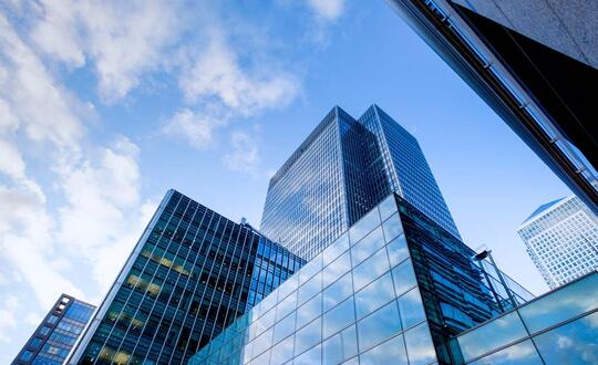 Detail of office buildings. 