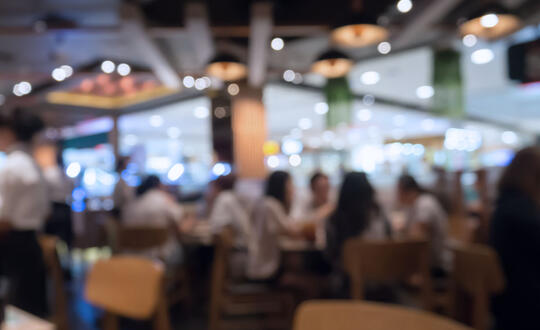 Restaurant interior.