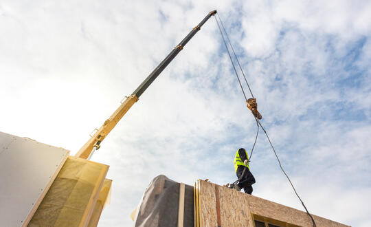 Builder on roof